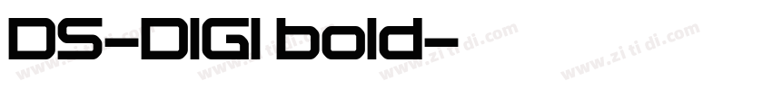 DS-DIGI bold字体转换